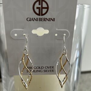 Giani Bernini Gold and Silver Twisted Earrings